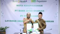 Bank Aceh dan PT Pegadaian Tandatangani MoU Tingkatkan Layanan Digital
